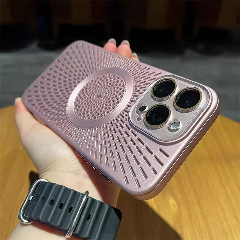 iPhone 16 Summer Advanced Ice-Cooling Hollow Magnetic Case